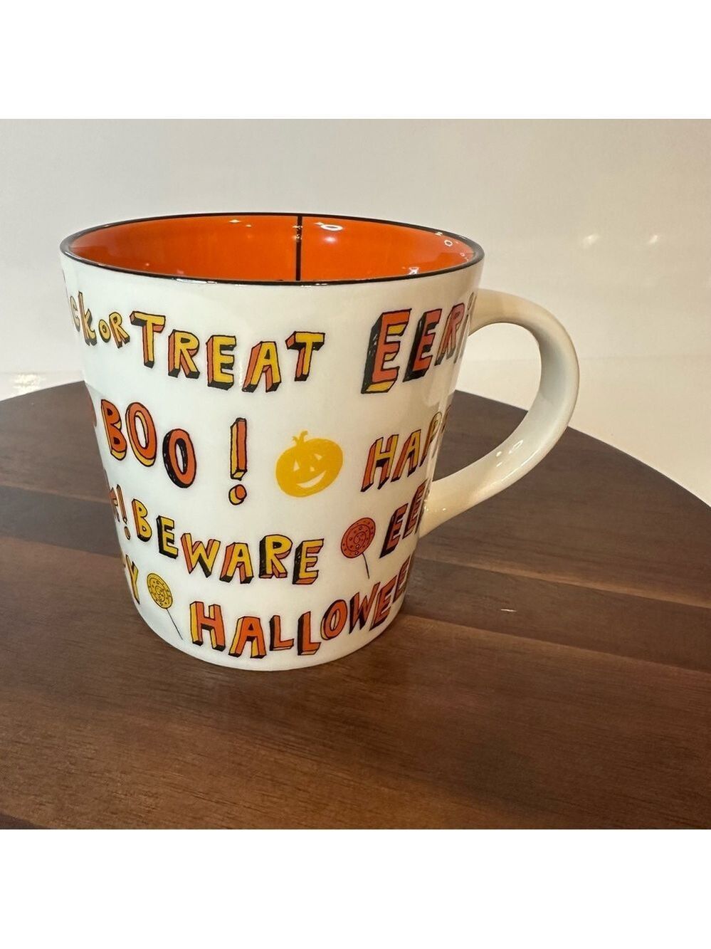 Starbucks 2007 Halloween Boo Beware EEK Spider Mug 16 oz Vintage Ceramic